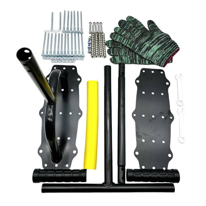 Lawn Aerator Tool Manual Dethatcher with 18 Steel Tines for Garden Yard Turf