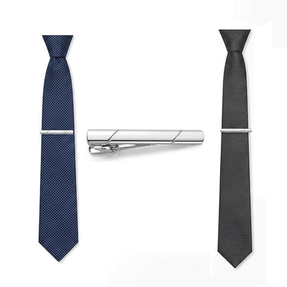 4 Piece Tie Clips for Men Metal Tie Pins with Storage Box