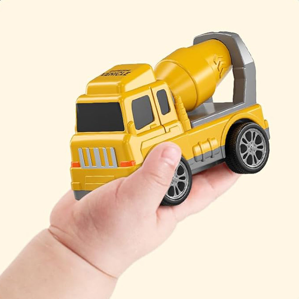 Construction Truck Toys with 6 Mini Cars for Kids Electric Carrier Toy Set