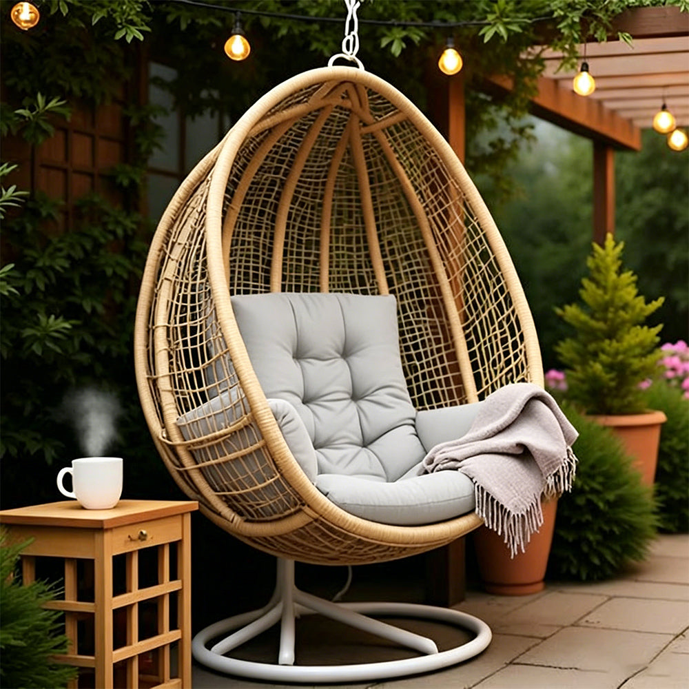 120x60cm Hanging Chair Cushion Pad-Light Grey
