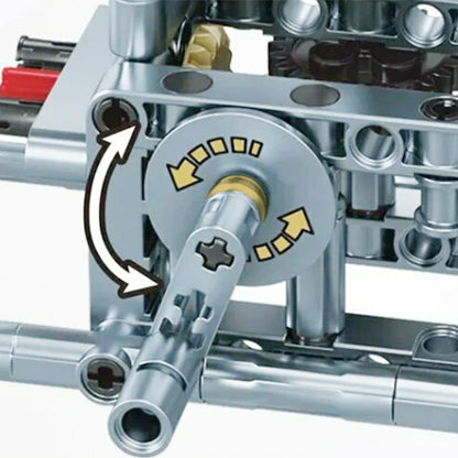 Mechanical Shark Building Block Toy with Display Stand Sea Fish for Home Decor