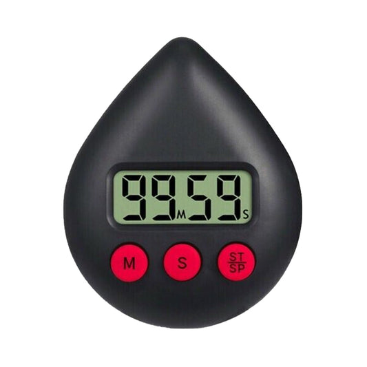 Digital Shower Timer Suction Mount Kitchen Cooking Timer Studying Reminder Timer Black