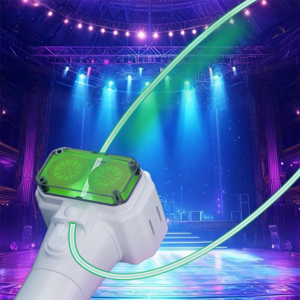 Handheld Double Wheel Rope Launcher Glow In the Dark Lasso Loop Fidget Toy-White
