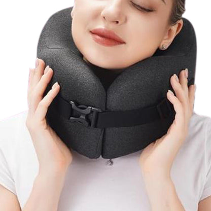 Travel Airplane Pillow Set Memory Foam Neck Pillow Eye Mask Earmuffs Travel Essentials Accessories