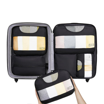 8Pcs Set Travel Packing Cubes for Suitcases Luggage Organizer Bags Set Black