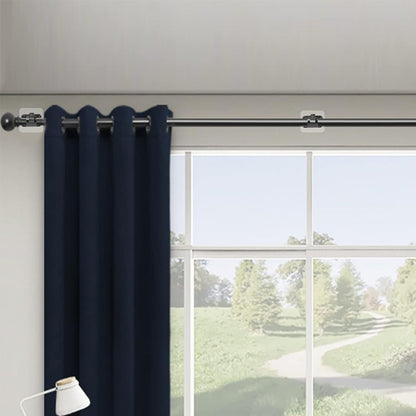 10 Pcs No Drill Curtain Rod Holder -Black
