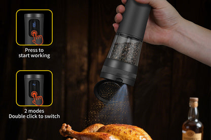 Electric Salt and Pepper Grinder Set with Battery Display