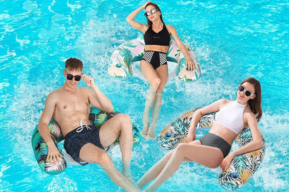 3pcs Inflatable Pool Float Chair Thickened Inflatable Pool Floating Bed Pool Hammock for Adults Swimming Pool Toys-Each of Color