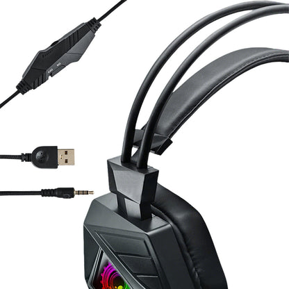 Wired RGB Gaming Headset with Microphone 3.5mm USB for PC PS5 Xbox