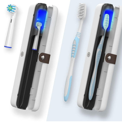 Portable Travel UV Toothbrush Sanitizer Case Rechargeable Sterilizer Box