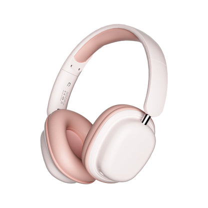 5.3 Bluetooth Wireless Headphones Head-Worn Stereo Headset with Removable Microphone Pink