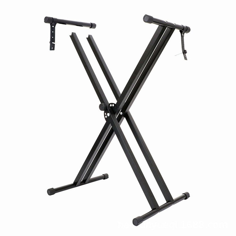 Folding Double Braced X Piano Keyboard Stand Adjustable Height Piano Stand