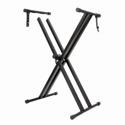 Folding Double Braced X Piano Keyboard Stand Adjustable Height Piano Stand