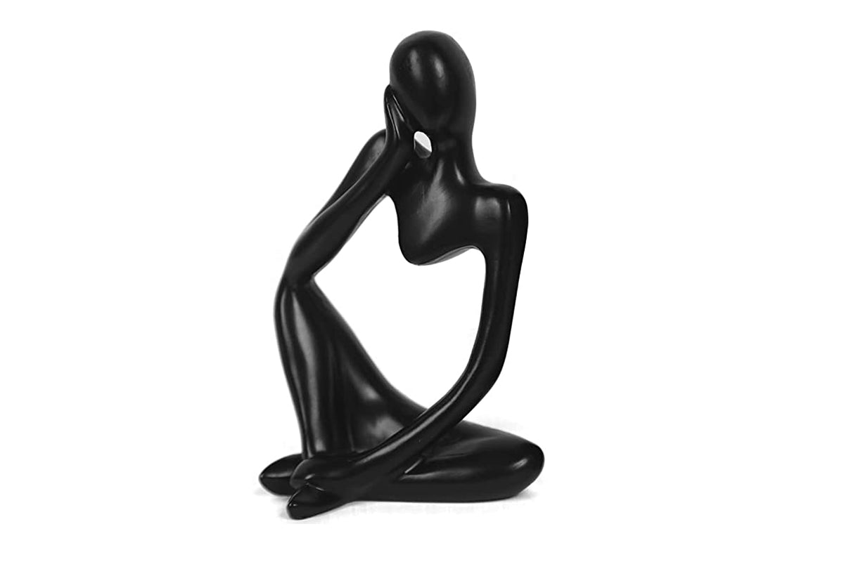 Thinker Statue Resin Abstract Sculpture Thinker Man Statue Collectible Figurines Art Home Office Table Desk Bookshelf Decor-Style 1
