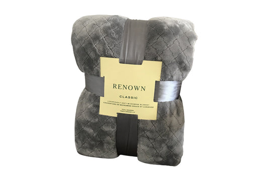 Soft Fuzzy Flannel Throw Blanket for Couch Sofa Bed and Office Napping-Gray