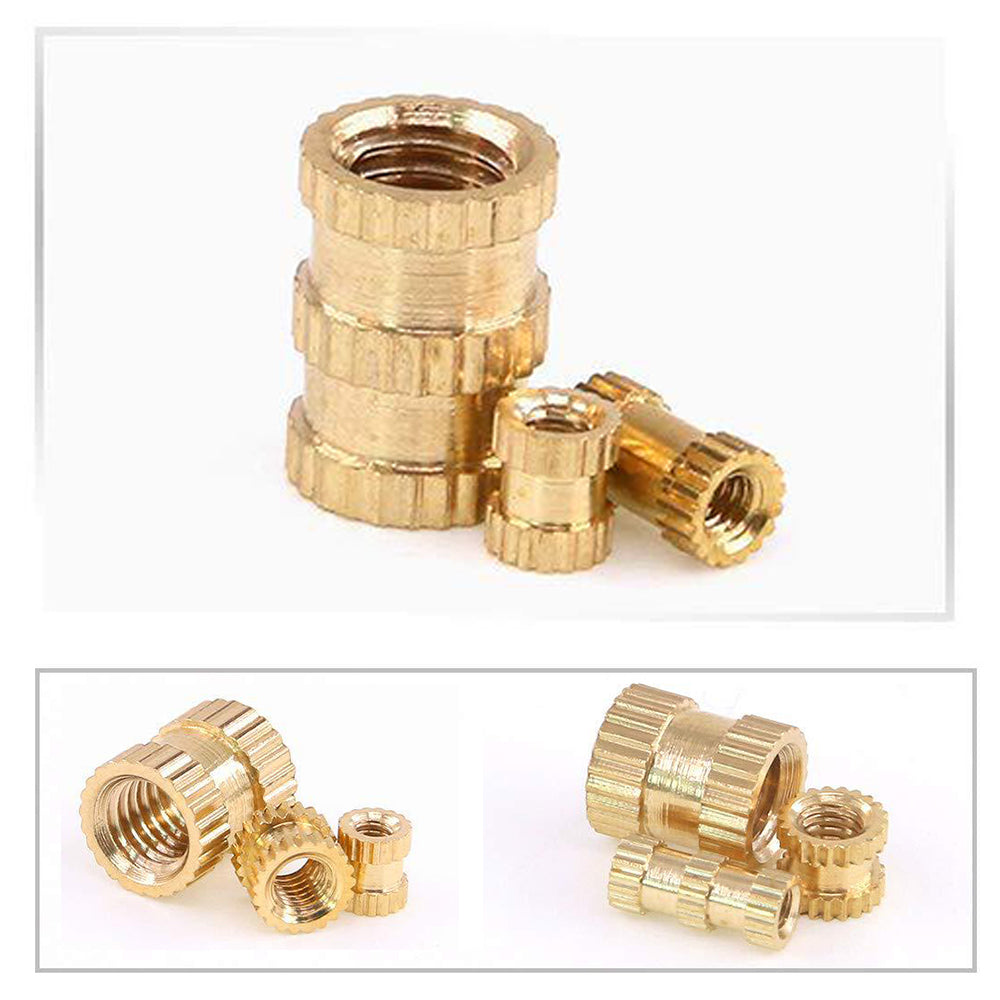 330Pcs Brass Knurled Threaded Insert Nut Assortment Kit M2 M3 M4 M5