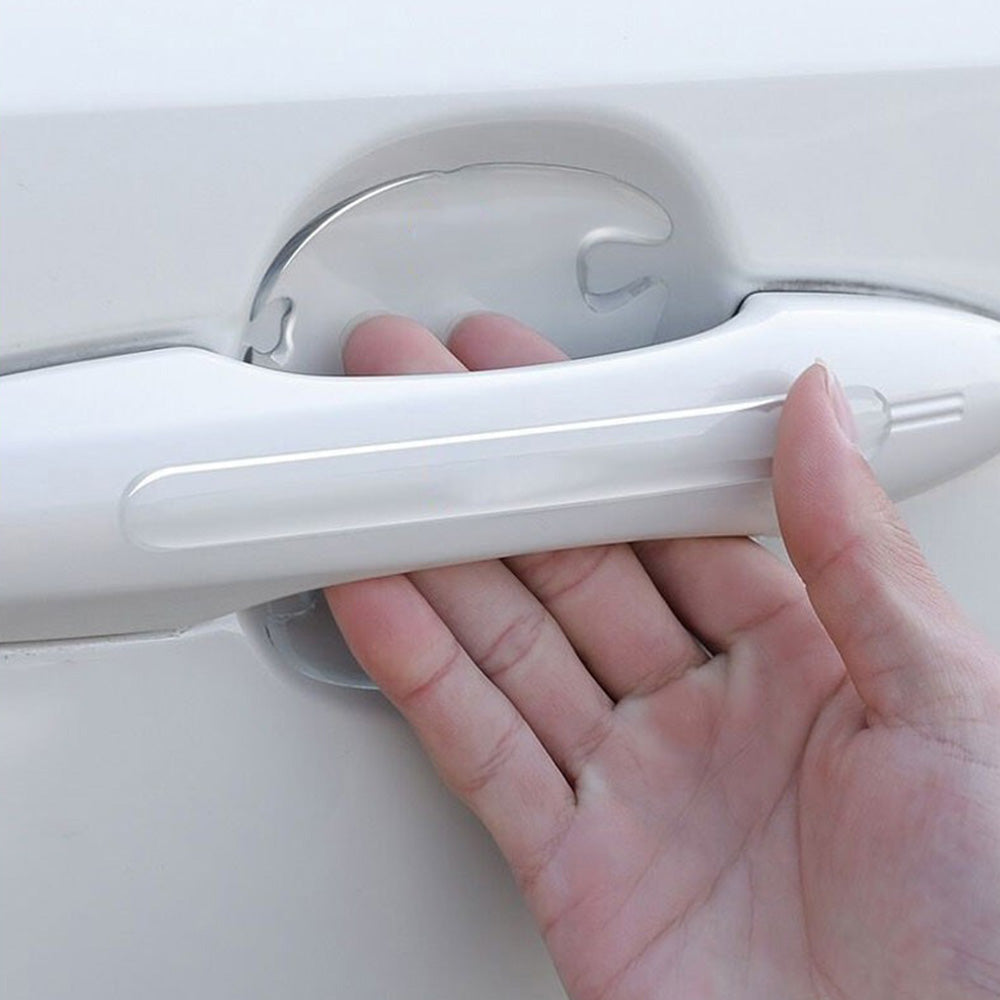 Car Door Handle Protective Scratch Guard Strip Set Transparent Anti-collision