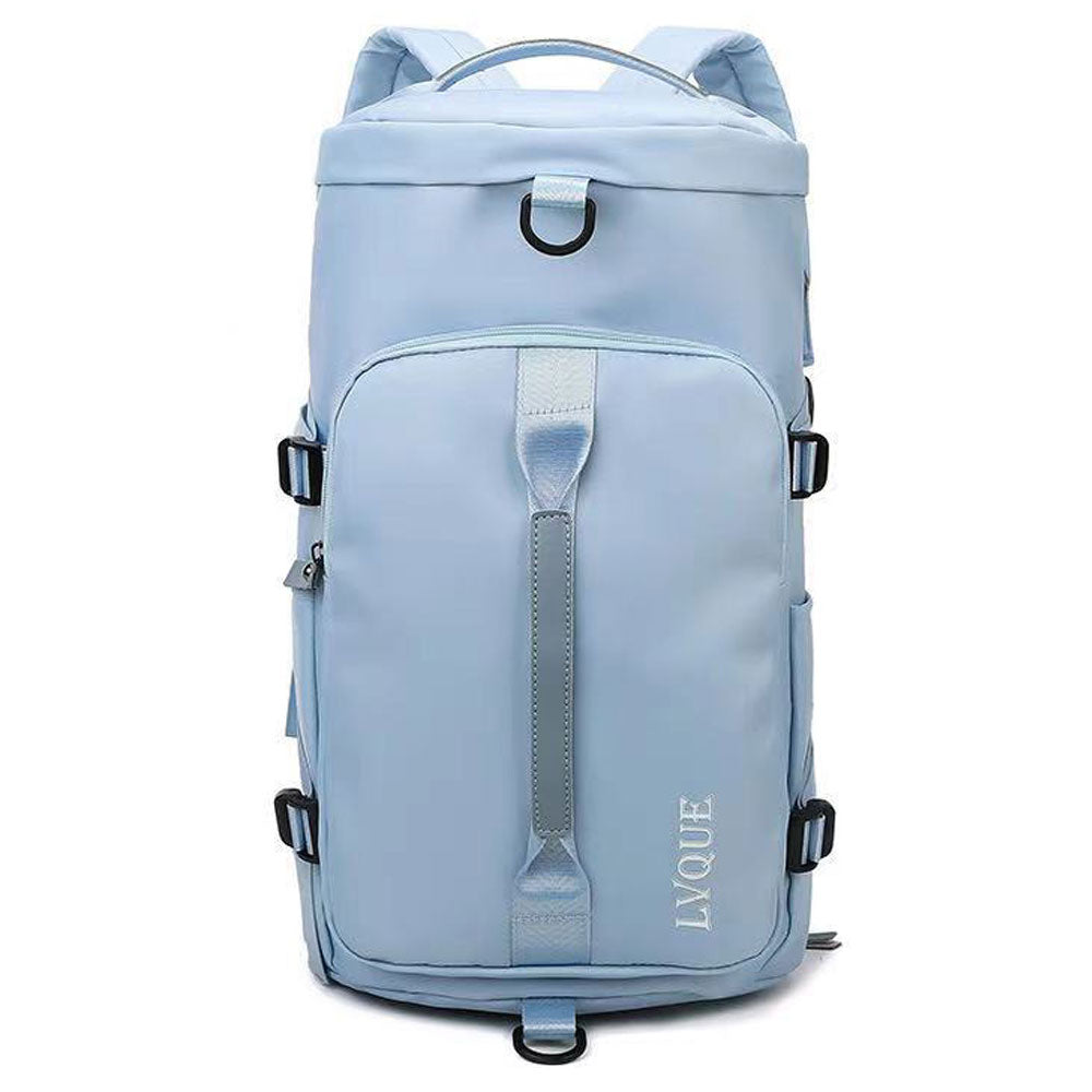 Large Capacity Travel Duffle Bag Sport Gym Backpack -Blue