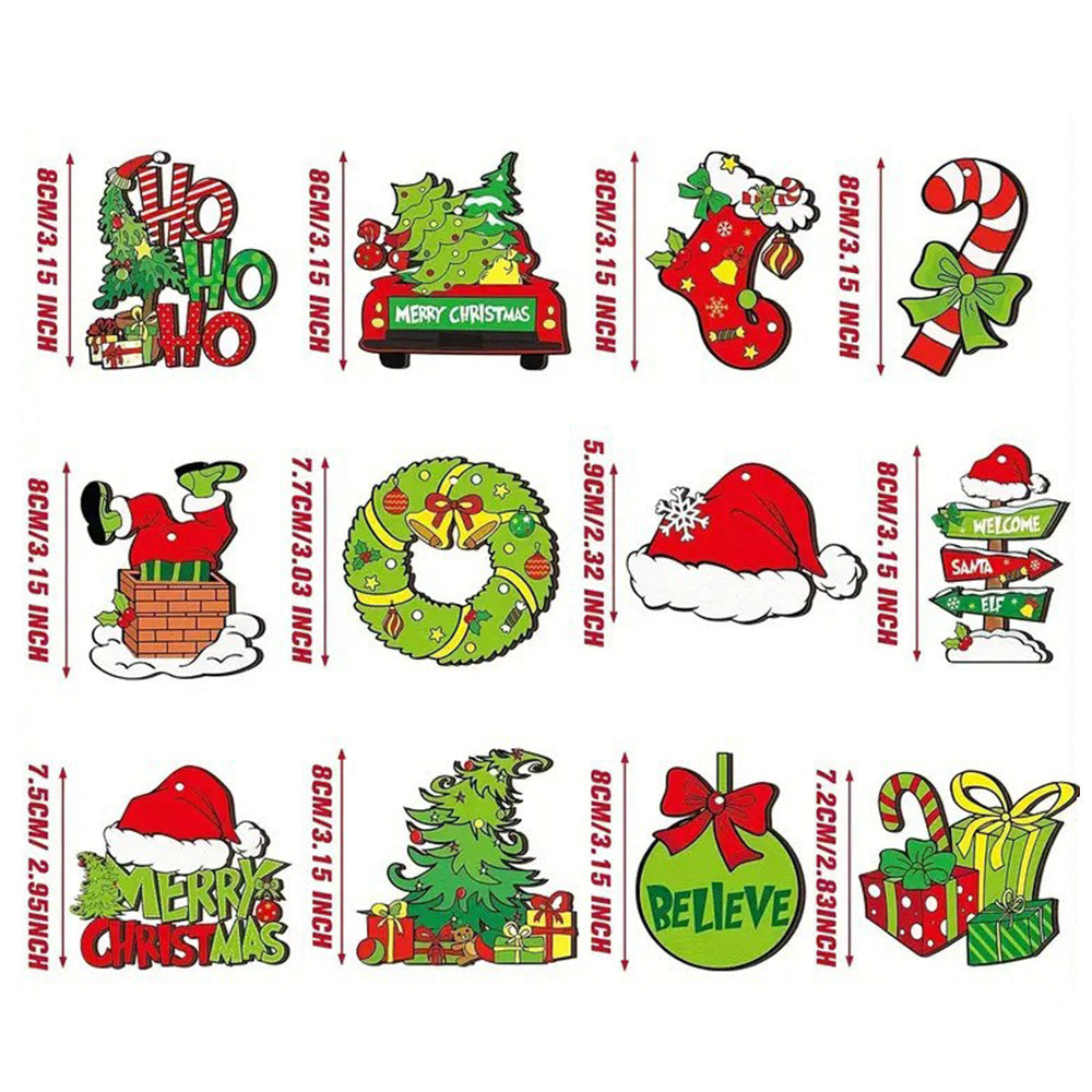 36Pcs Christmas Tree Ornaments Hanging Xmas Decorations Set