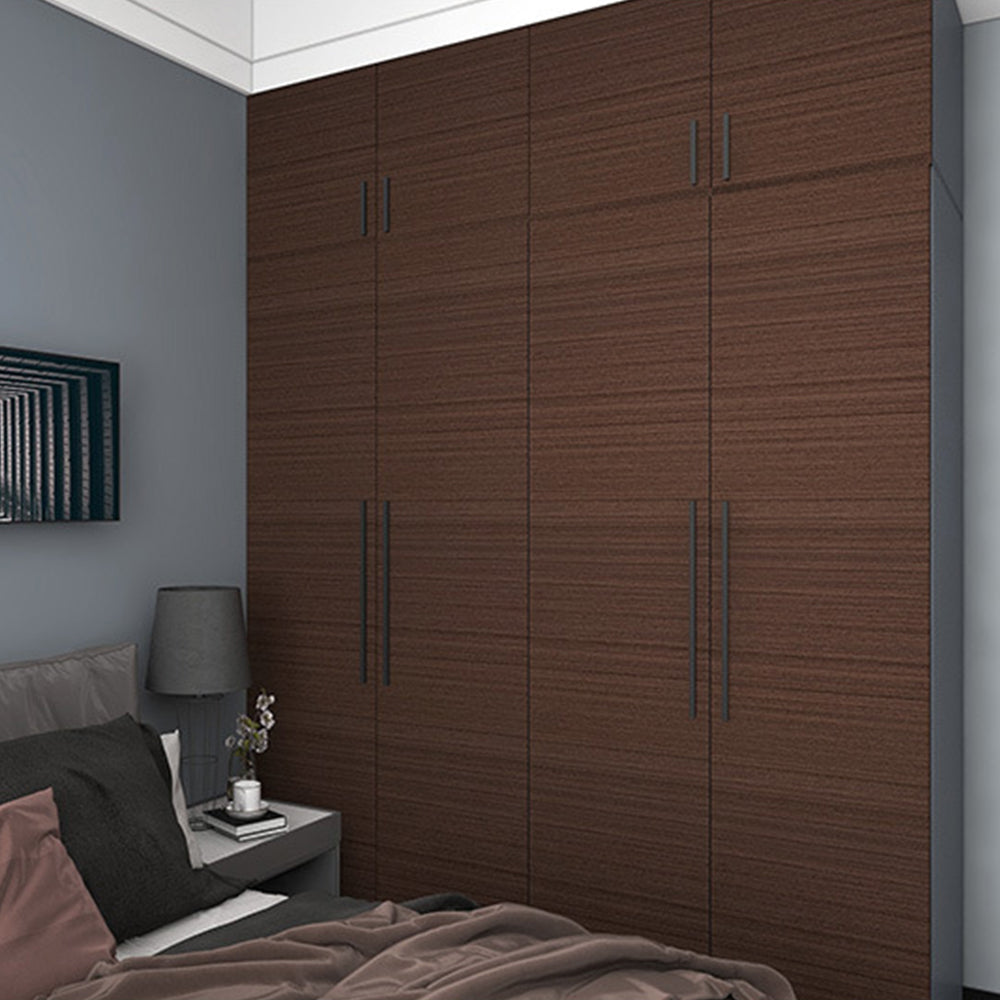Wood Grain Wallpaper Self Adhesive Decor Wall Paper for Cabinet Drawer Shelf Liner Easy to Clean -Red