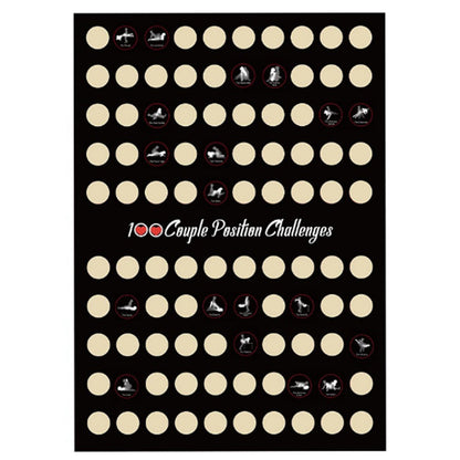100 Scratch-off Date Night Ideas Couples Position Challenge Poster