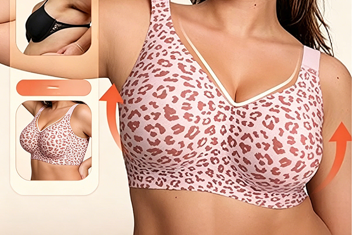 Plus Size Full Coverage Wireless Lift Bra - Pink