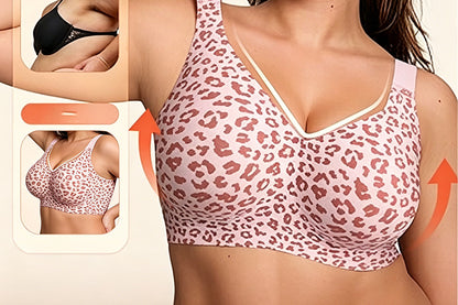 Plus Size Full Coverage Wireless Lift Bra - Pink