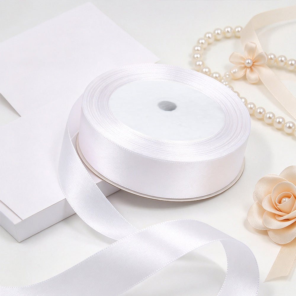 3 Rolls 22M Double Sided Polyester Satin Ribbon Christmas Gift Wrapping Decorative