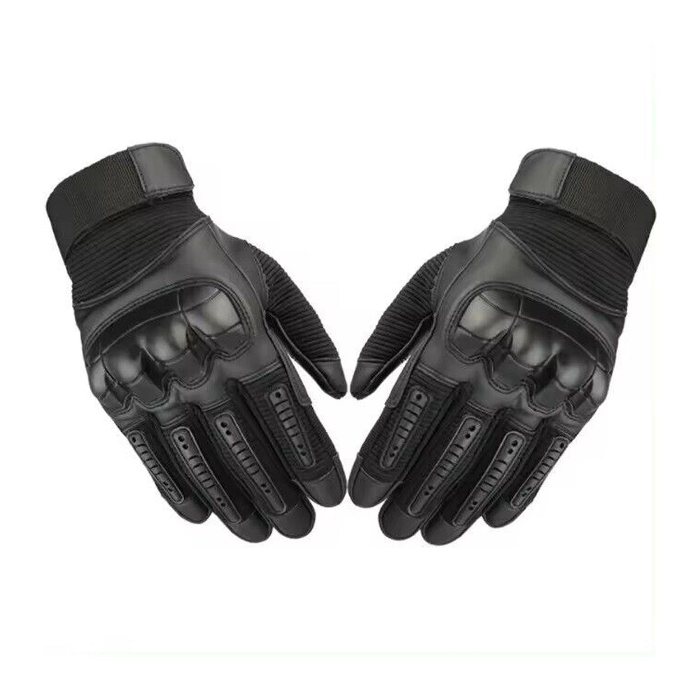 Full Finger Touch Screen Tactical Gloves Hard Knuckle Mitt for Motor Cycle Biking Racing Sports Black