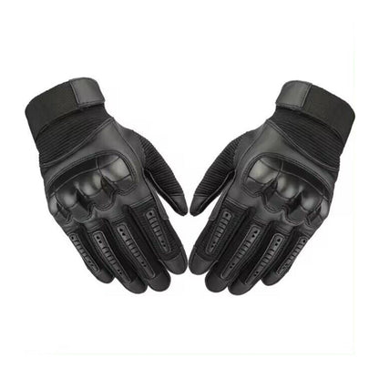 Full Finger Touch Screen Tactical Gloves Hard Knuckle Mitt for Motor Cycle Biking Racing Sports Black