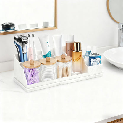 Silicone Toothbrush Holder Bathroom Organizer-White
