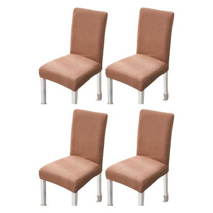 4Pcs Stretch Chair Slipcover Chair Covers Furniture Protector -Coffee