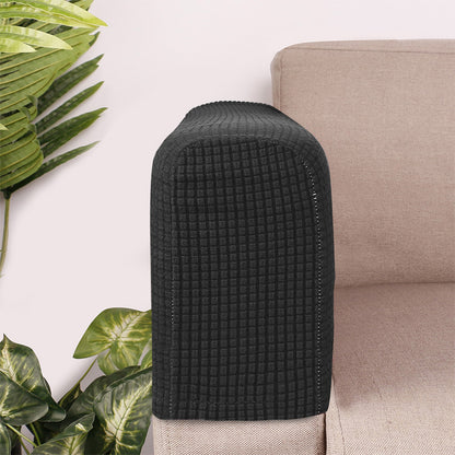 2PCS Universal Chair Arm Protector Covers Armchair Slipcovers Furniture Protector-Black