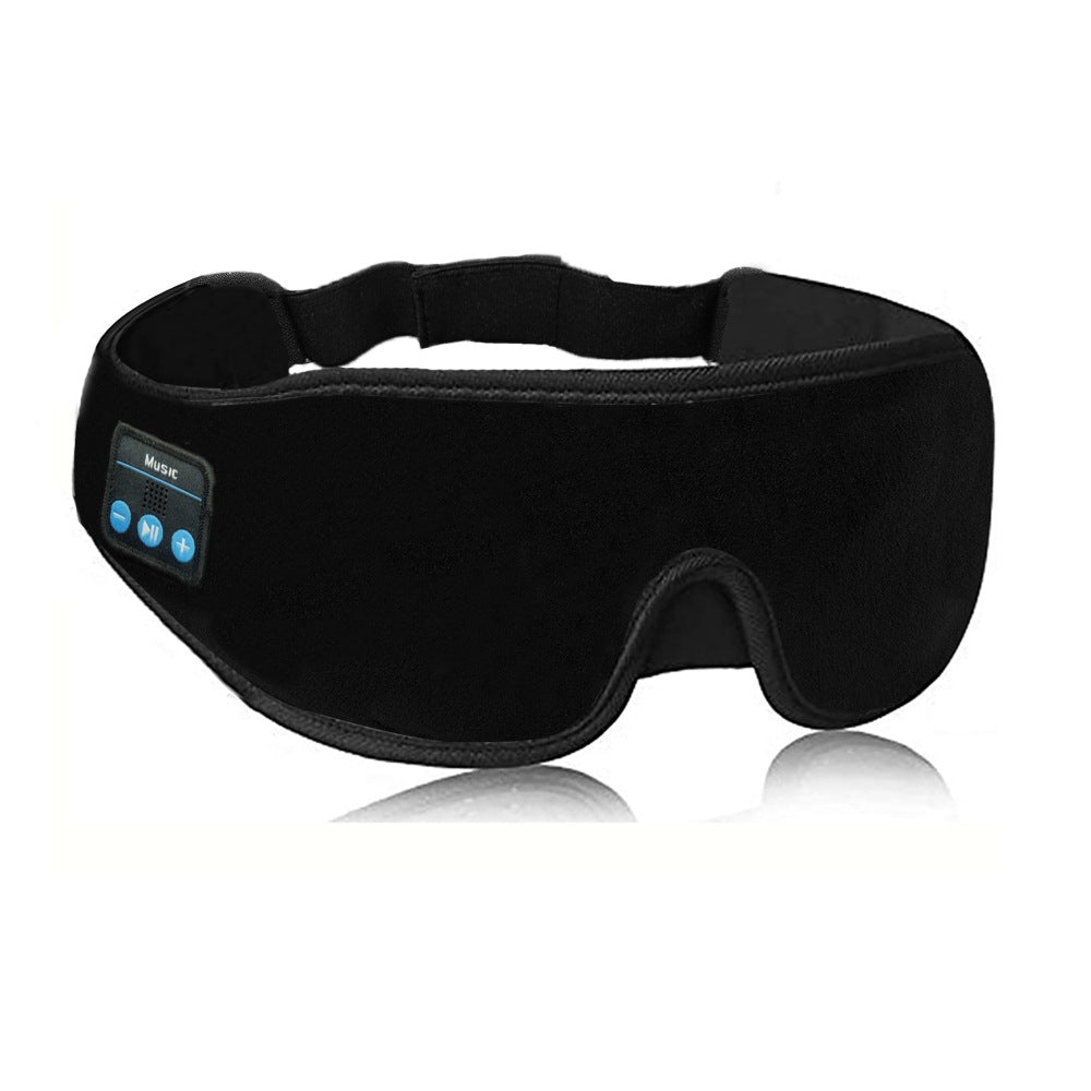 Bluetooth 5.2 Sleep Mask Wireless Stereo Music Headphone Blackout Eye Mask Black