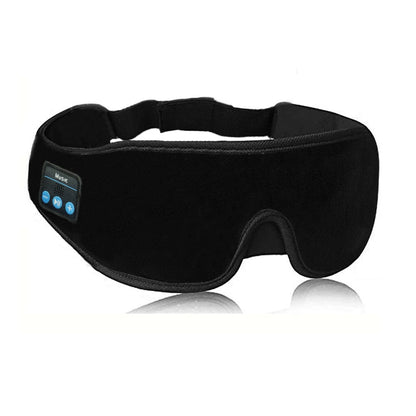 Bluetooth 5.2 Sleep Mask Wireless Stereo Music Headphone Blackout Eye Mask Black