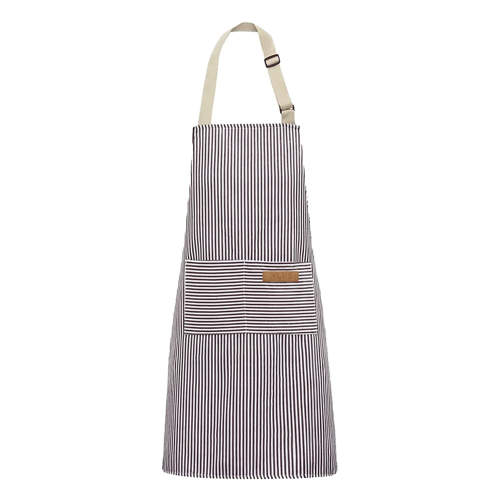 Adjustable Kitchen Cooking Apron with 2 Pockets Cooking Bib Apron for Men Women Grey