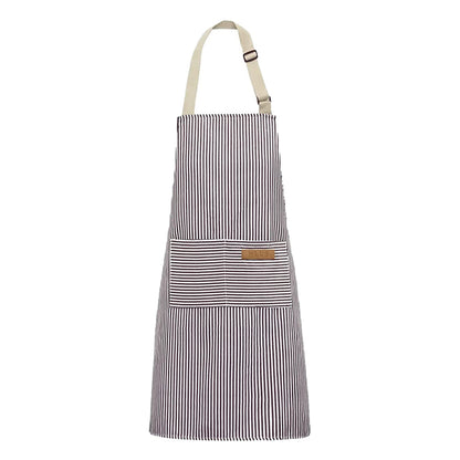 Adjustable Kitchen Cooking Apron with 2 Pockets Cooking Bib Apron for Men Women Grey