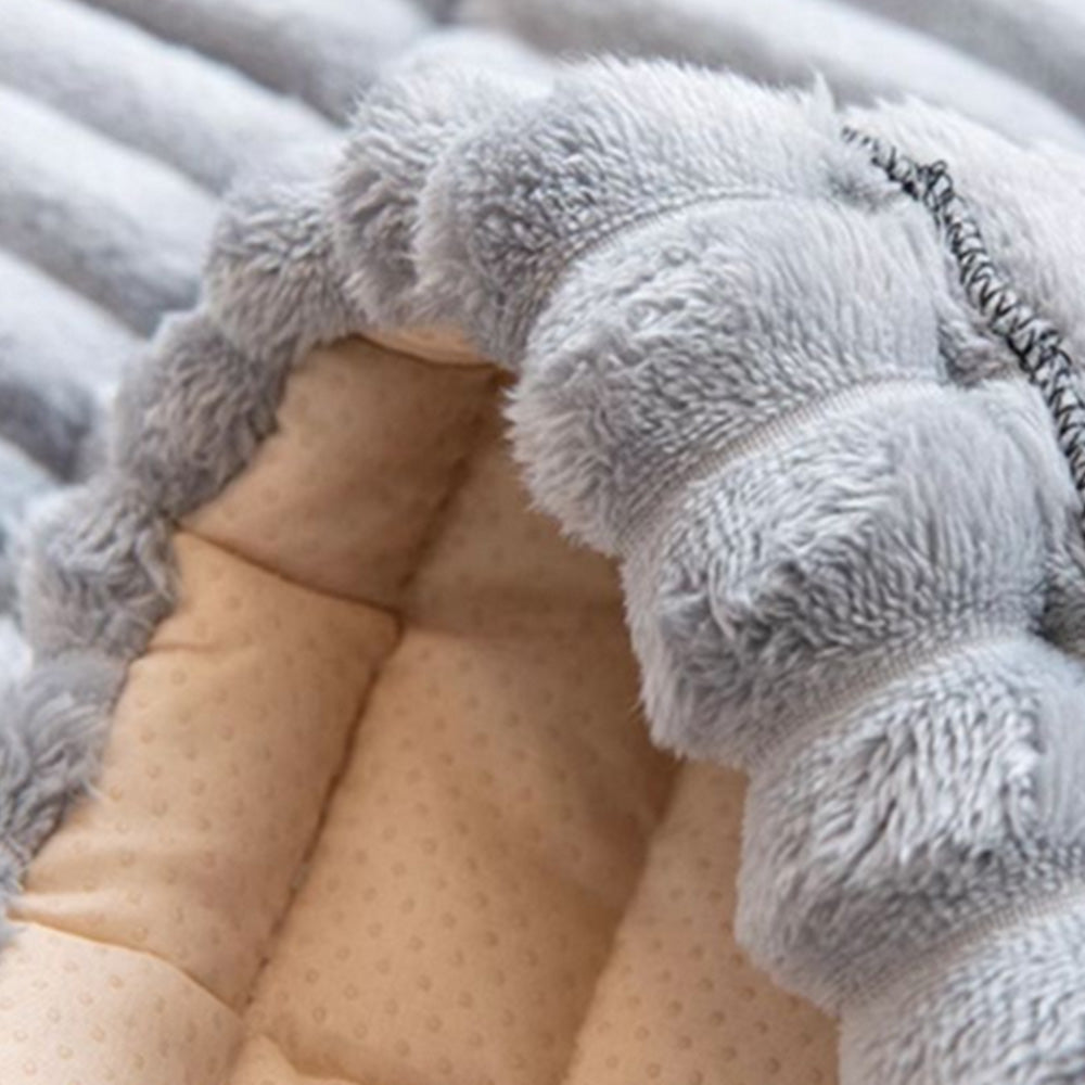Couch Cover for Dogs Washable Fuzzy Pet Couch Cushion-Light Grey