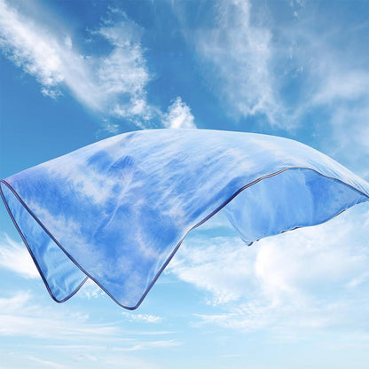 Cooling Summer Blanket Lightweight Cold Throw for Hot Sleepers Blue