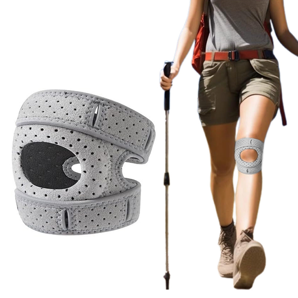 Professional Sports Knee Brace Meniscus Support for Running Hiking Gray