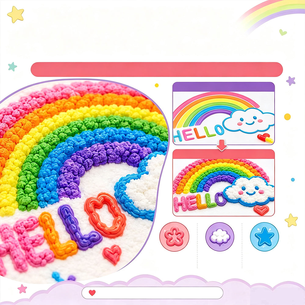 6 Pieces DIY 3D Bubble Pen Puffy Paint Pen for Multi Surface Craft