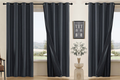 100 Percent Blackout Curtain Panel - Black