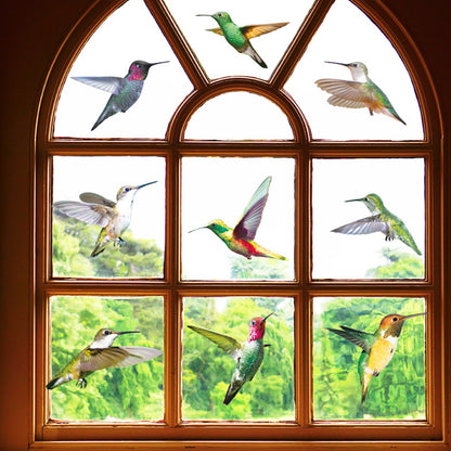9 Hummingbird Wall Stickers Anti-Collision Window Clings Decals