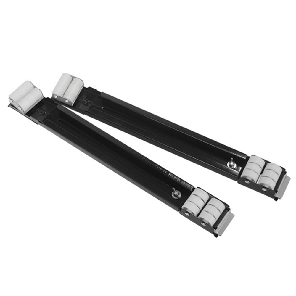 2Pcs Heavy Duty Appliance Rollers Extendable Mobile Rolling Base for Easy Moving Black