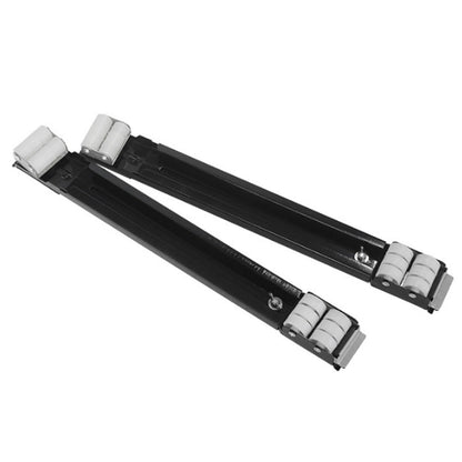 2Pcs Heavy Duty Appliance Rollers Extendable Mobile Rolling Base for Easy Moving Black