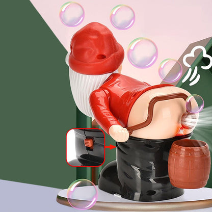 Funny Santa Claus Bubble Machine with Light and Music Automatic Bubble Blower Machine for Christmas