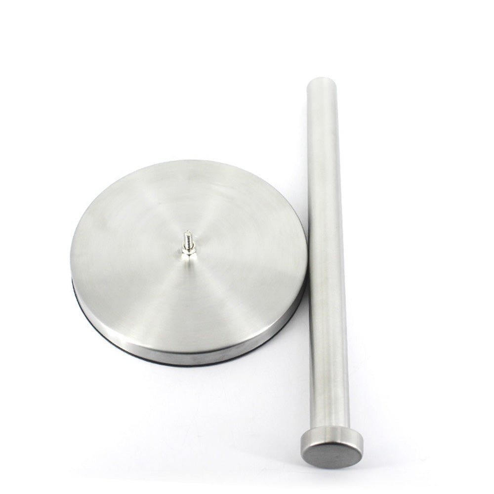Stainless Steel Countertop Paper Towel Holder - Round Base Flat Top