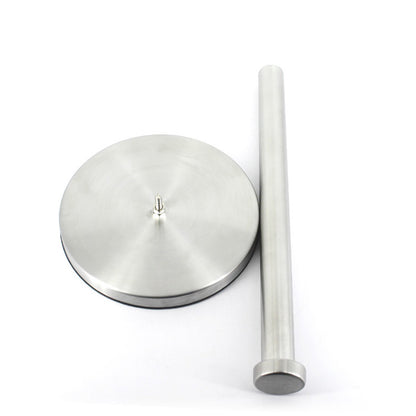 Stainless Steel Countertop Paper Towel Holder - Round Base Flat Top