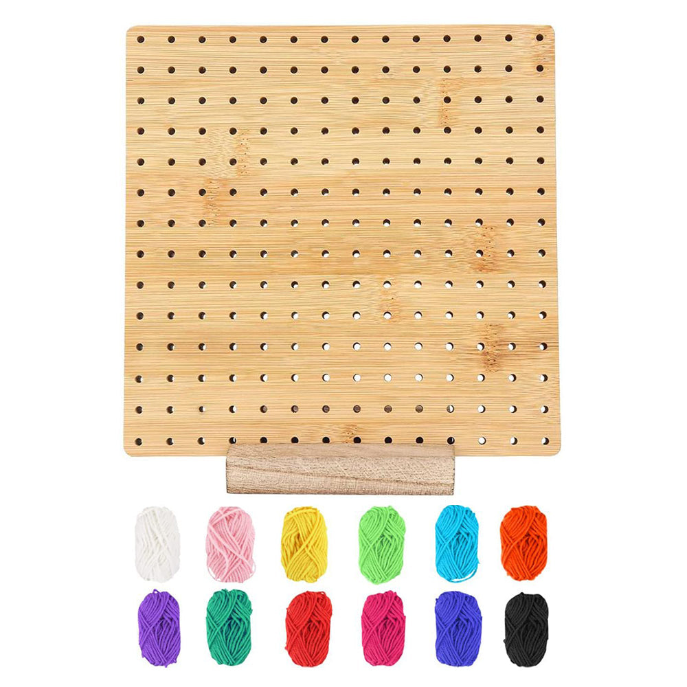 Needlework Blocking Board with 10 Rod Pins for Knitting and Hooking