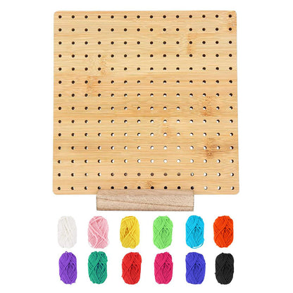 Needlework Blocking Board with 10 Rod Pins for Knitting and Hooking